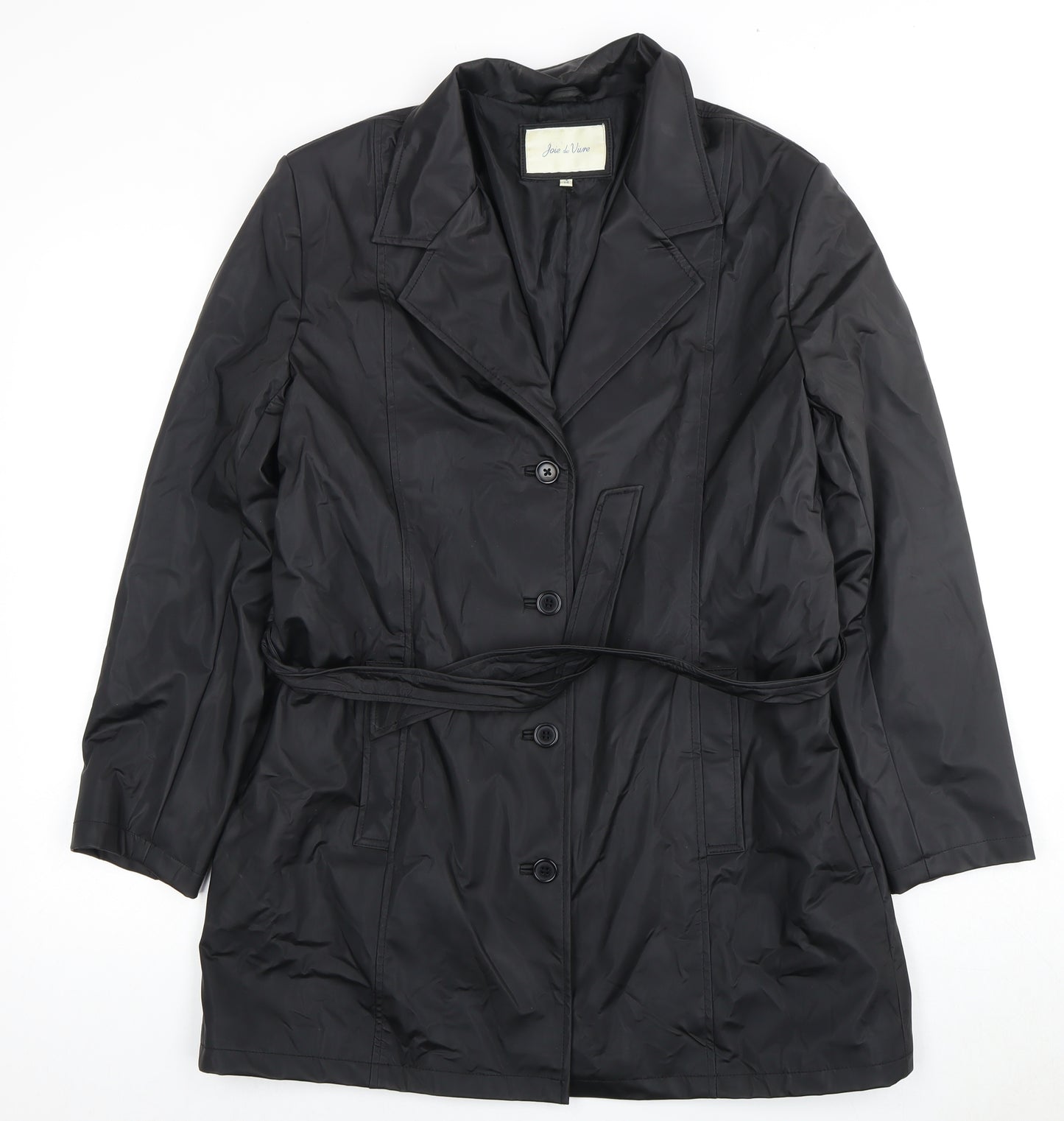 Joie de Vivre Women’s Black Belted Coat Size 14