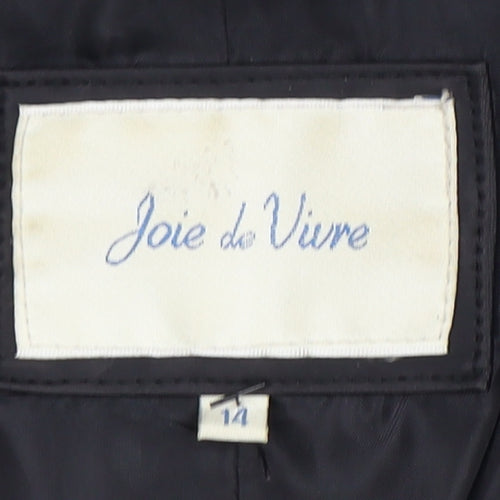 Joie de Vivre Women’s Black Belted Coat Size 14