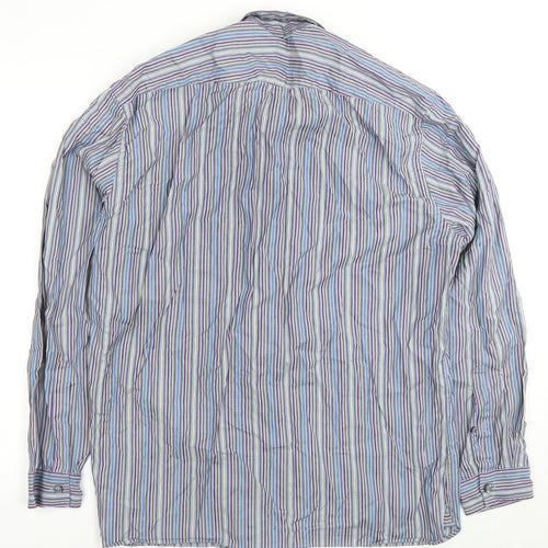 Marks and Spencer Men's Multicoloured Striped Shirt L