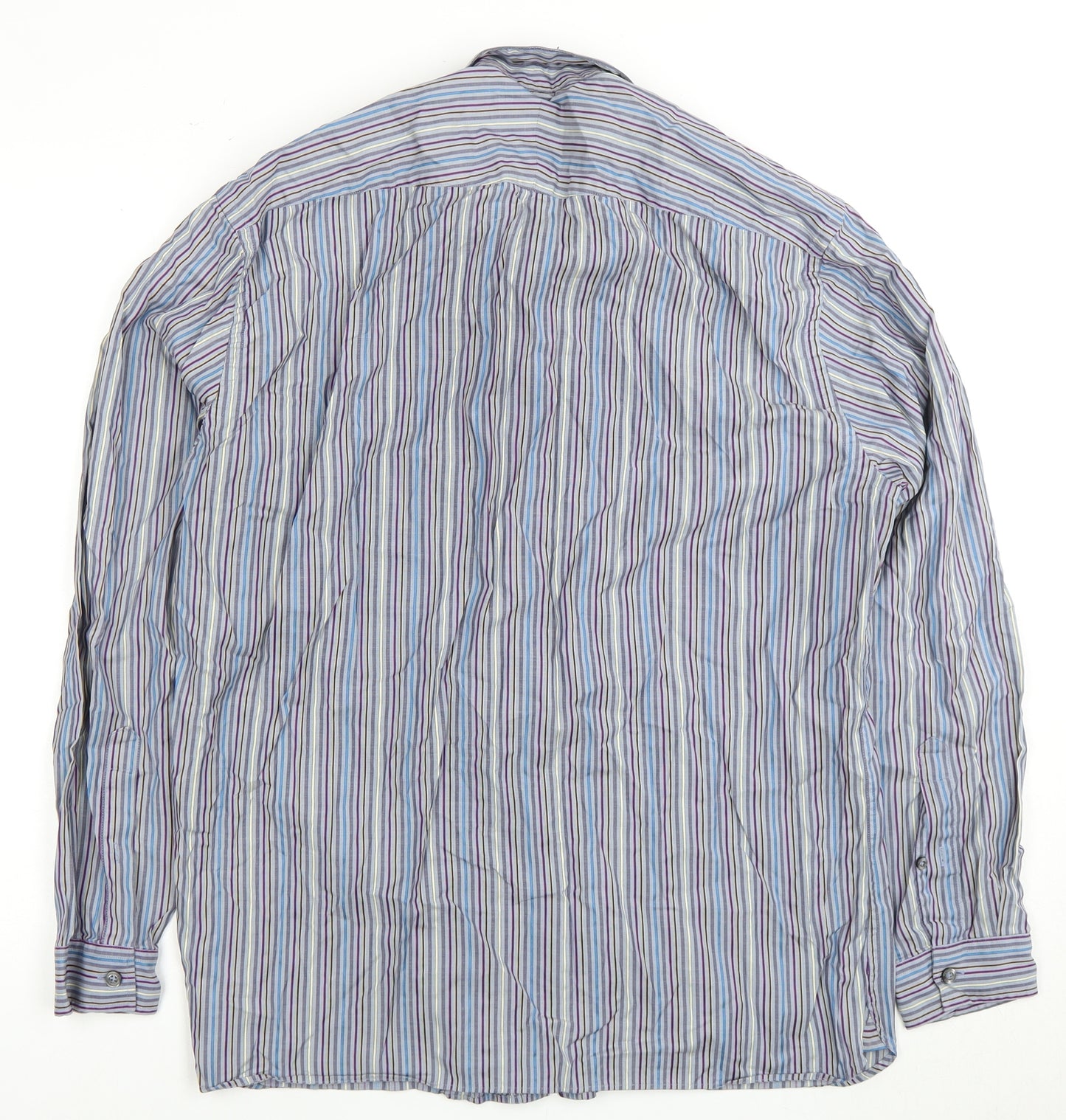 Marks and Spencer Men's Multicoloured Striped Shirt L