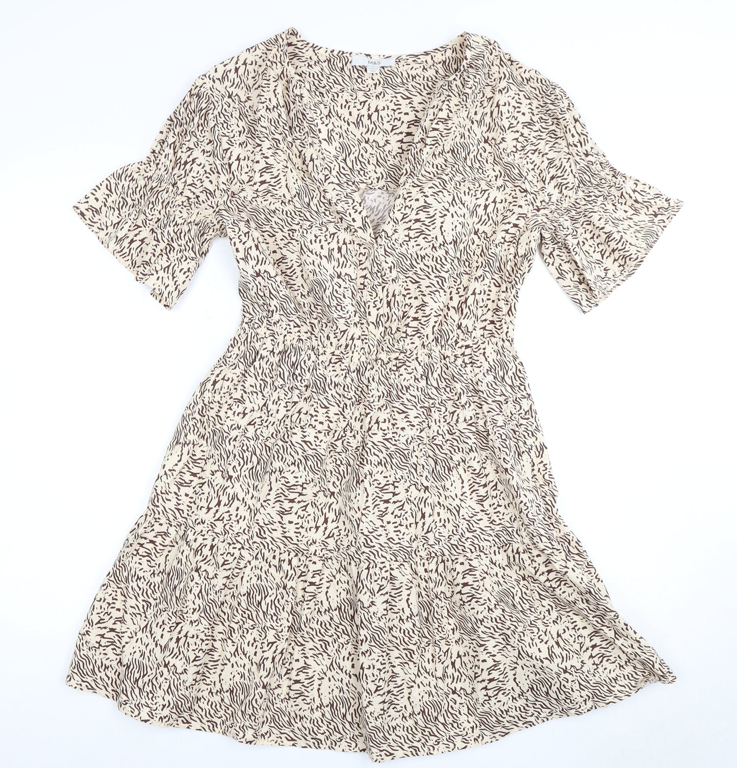 Marks and Spencer Women Brown J2 V-Neck Dress