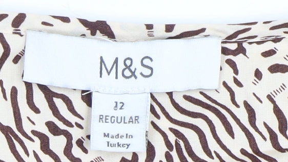 Marks and Spencer Women Brown J2 V-Neck Dress