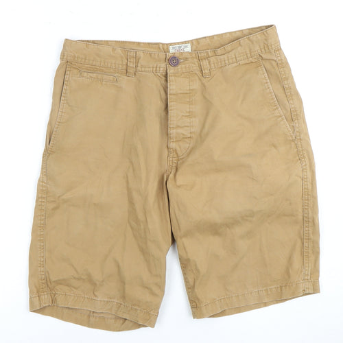 Next Men's Beige Chino Shorts, Size 32, Summer Casual