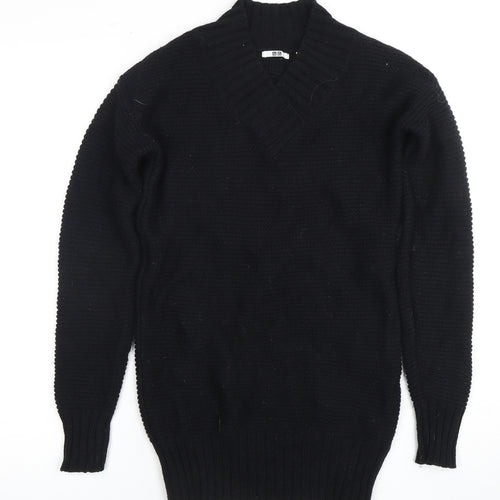UNIQLO Women’s Black Pullover V-Neck Jumper XS