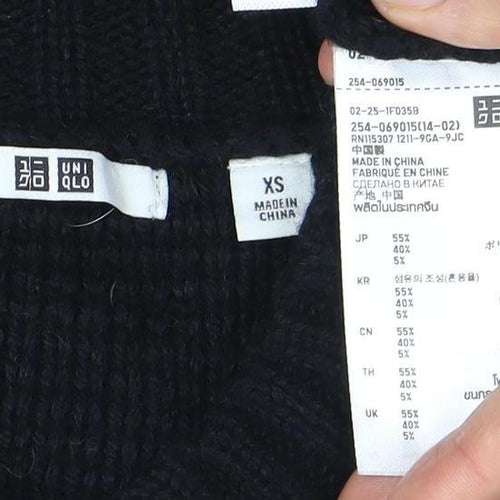 UNIQLO Women’s Black Pullover V-Neck Jumper XS