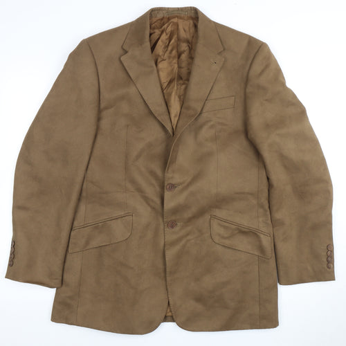 Next Men's Brown Blazer, M, Two-Button Classic