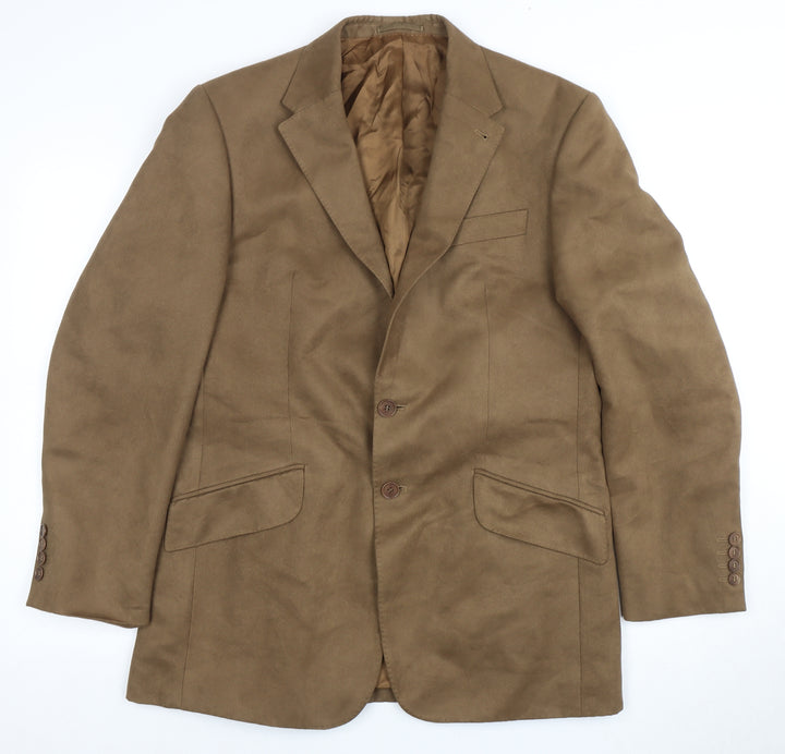 Next Men's Brown Blazer, M, Two-Button Classic