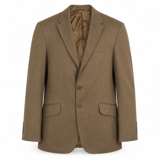 Front view of Next Men's Brown Blazer, M, Two-Button Classic