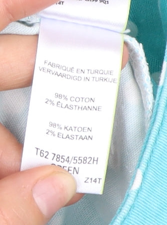 Per Una Women's Blue Polka Dot A-Line Skirt Size 14