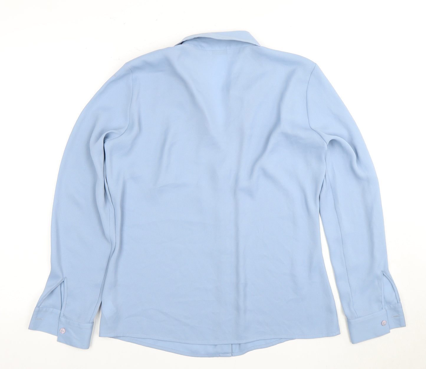 Marks and Spencer Women's Blue Button-Up Shirt Size 12