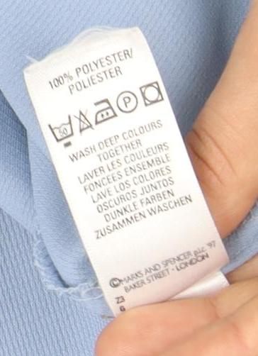 Marks and Spencer Women's Blue Button-Up Shirt Size 12