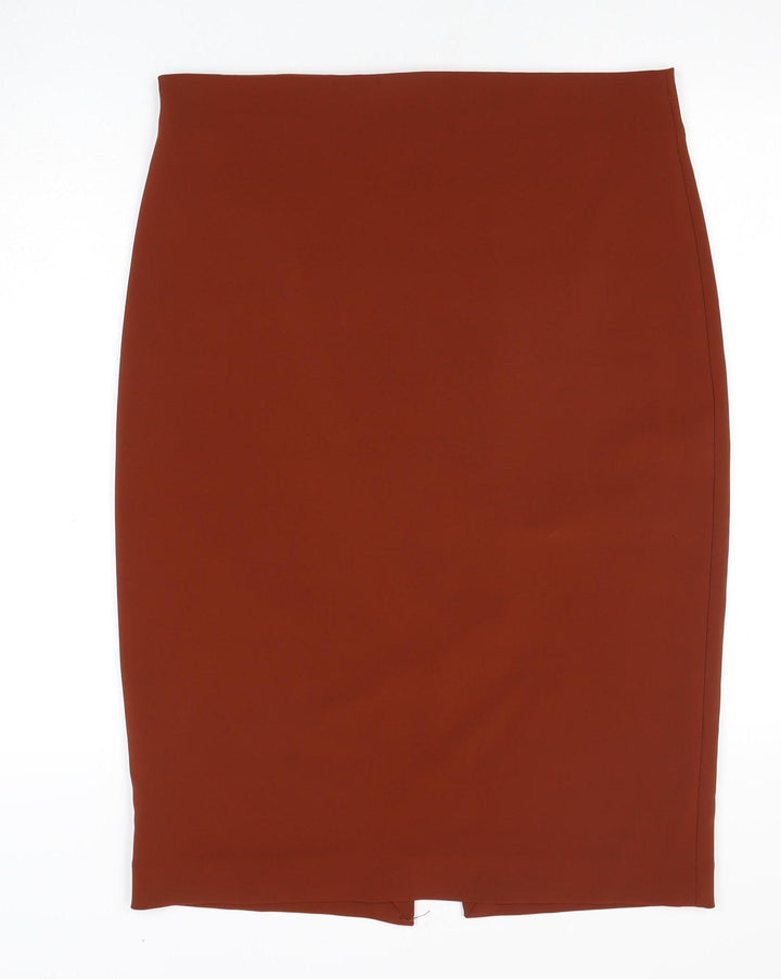 Zara Women's Brown Pencil Skirt 4XL Zip