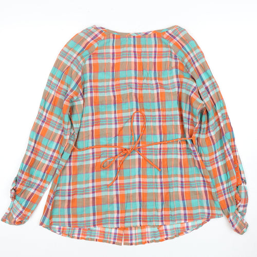 Marks and Spencer Women's Multicoloured Plaid Blouse Size 12