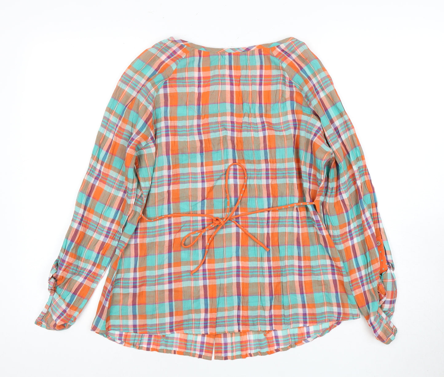 Marks and Spencer Women's Multicoloured Plaid Blouse Size 12