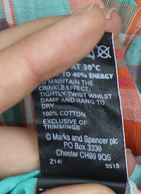 Marks and Spencer Women's Multicoloured Plaid Blouse Size 12