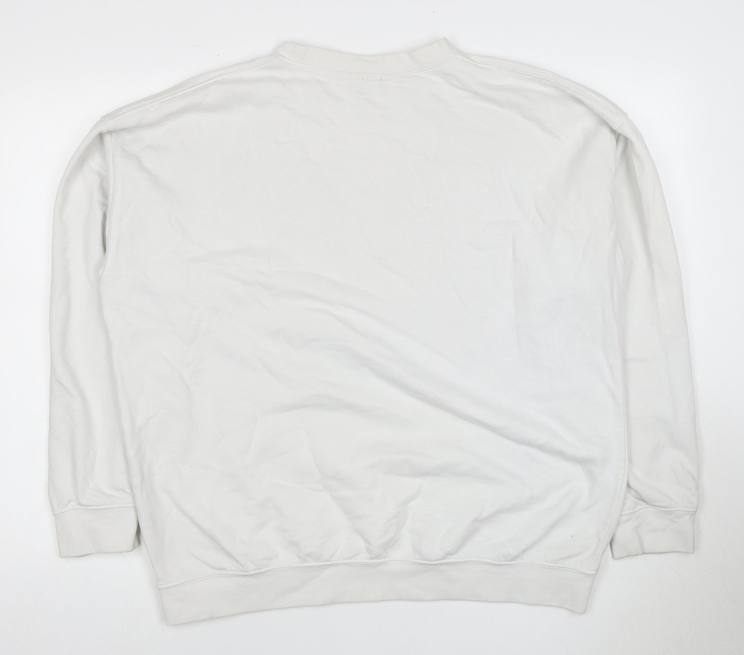 River Island Women's White Pullover Sweatshirt L