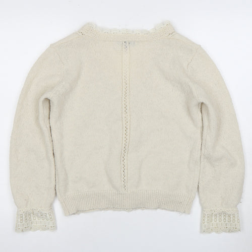 Next Women's Beige Cardigan, S, V-Neck, Casual, Autumn