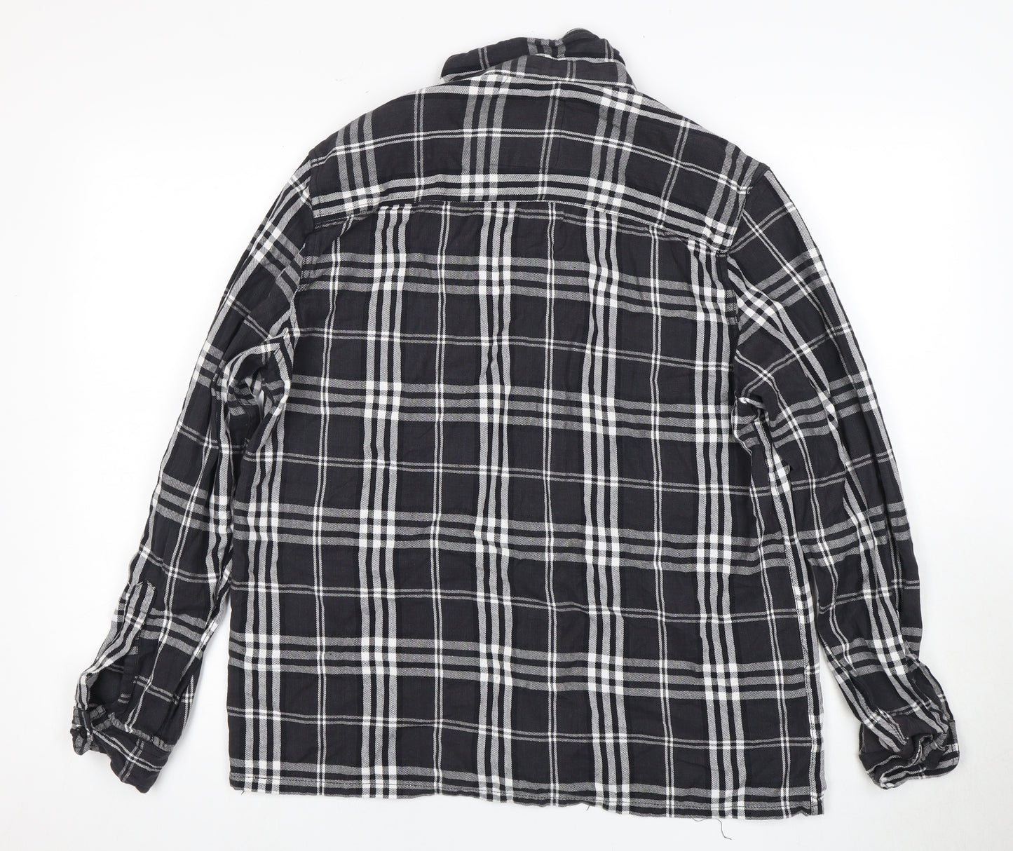 Cloak Men's Black Check Jacket - M, Casual, Zip