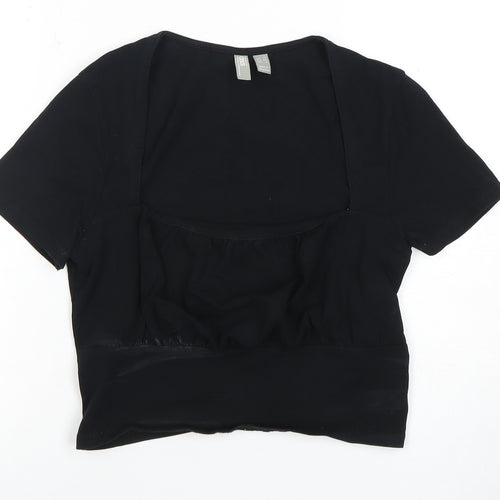 ASOS Design Women's Black Cropped T-Shirt Size 12