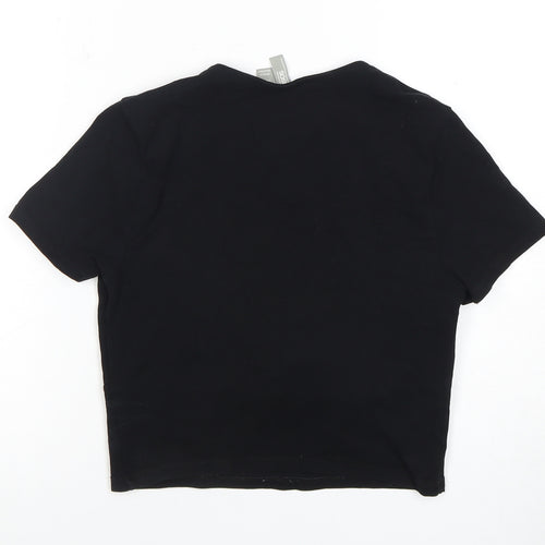 ASOS Design Women's Black Cropped T-Shirt Size 12