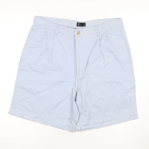 BHS Men's Blue Chino Shorts 34 Cotton Casual