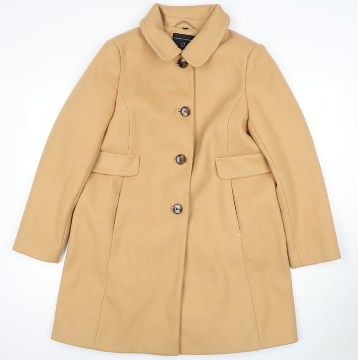 Dorothy Perkins Women Beige Mid-Length Overcoat Size 14