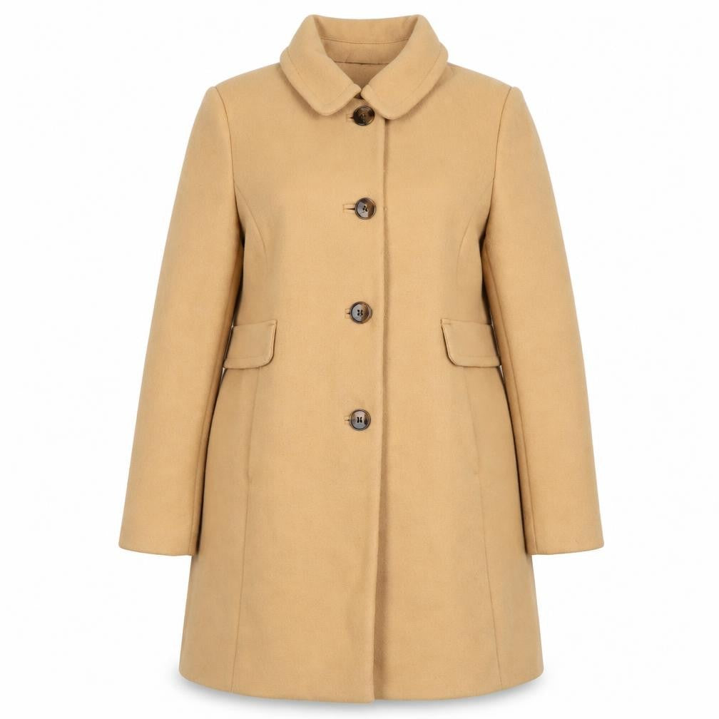 Dorothy Perkins Women Beige Mid-Length Overcoat Size 14