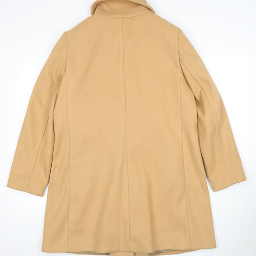 Dorothy Perkins Women Beige Mid-Length Overcoat Size 14
