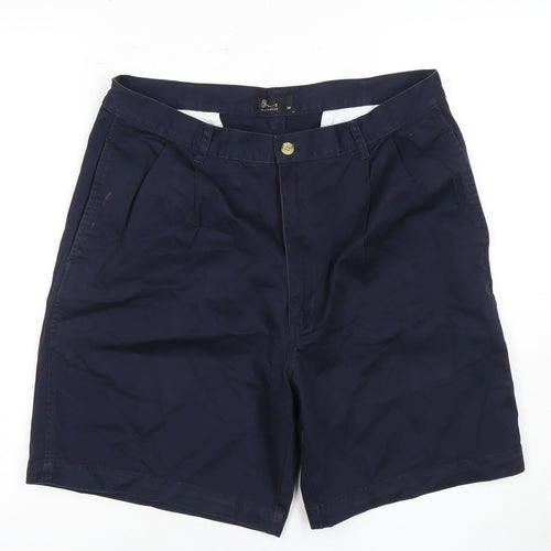 BHS Men's Blue Chino Shorts, Size 34, Casual Style