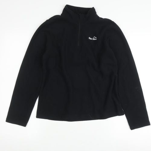 Peter Storm Boys Black 1/4 Zip Fleece Sweatshirt 13 Years