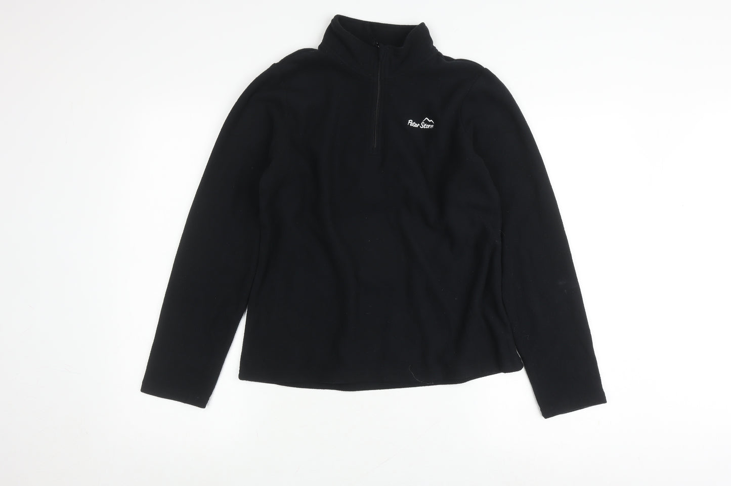 Peter Storm Boys Black 1/4 Zip Fleece Sweatshirt 13 Years