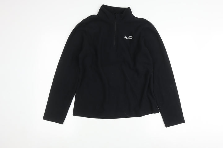 Peter Storm Boys Black 1/4 Zip Fleece Sweatshirt 13 Years