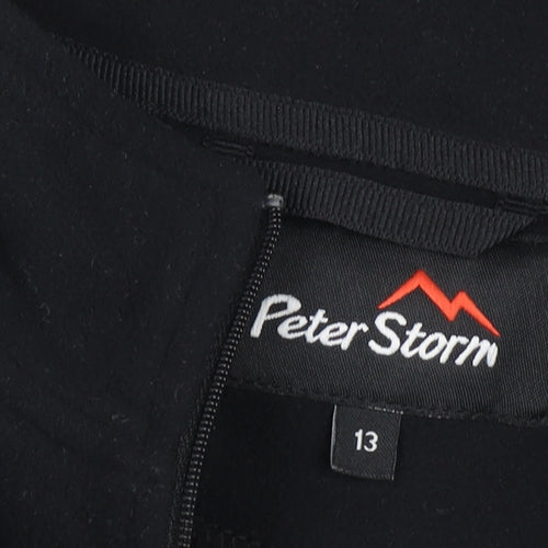 Peter Storm Boys Black 1/4 Zip Fleece Sweatshirt 13 Years