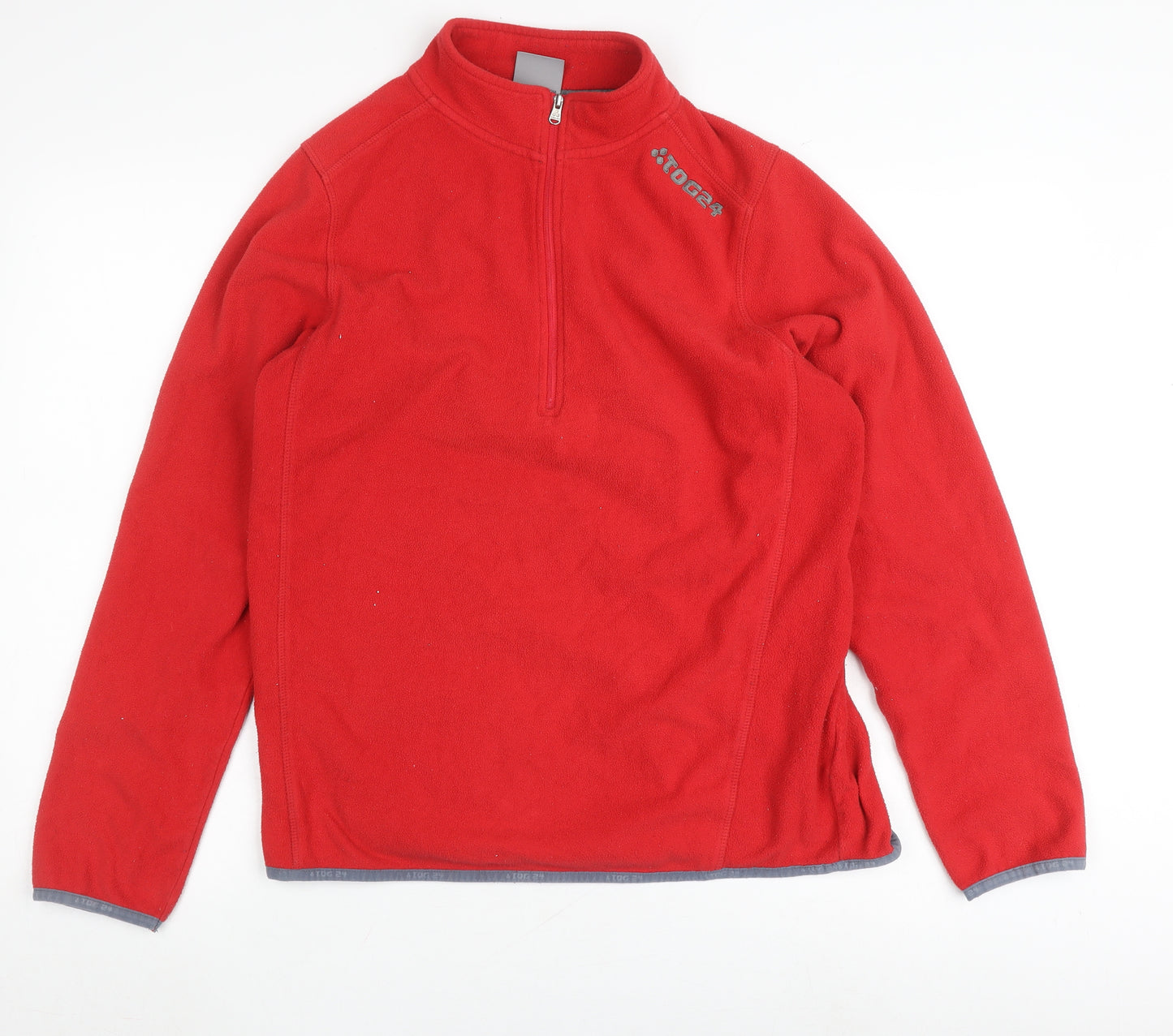 TOG24 Women's Red Fleece Henley Sweatshirt M