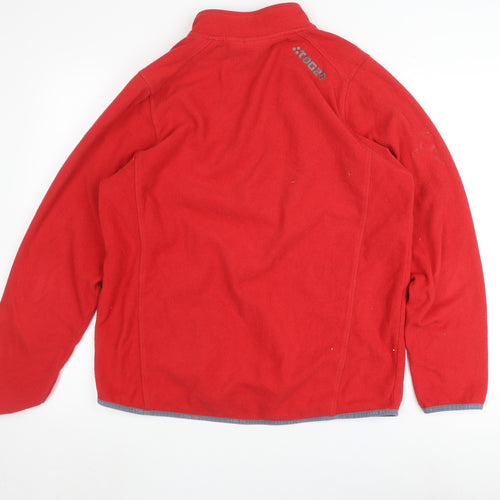 TOG24 Women's Red Fleece Henley Sweatshirt M