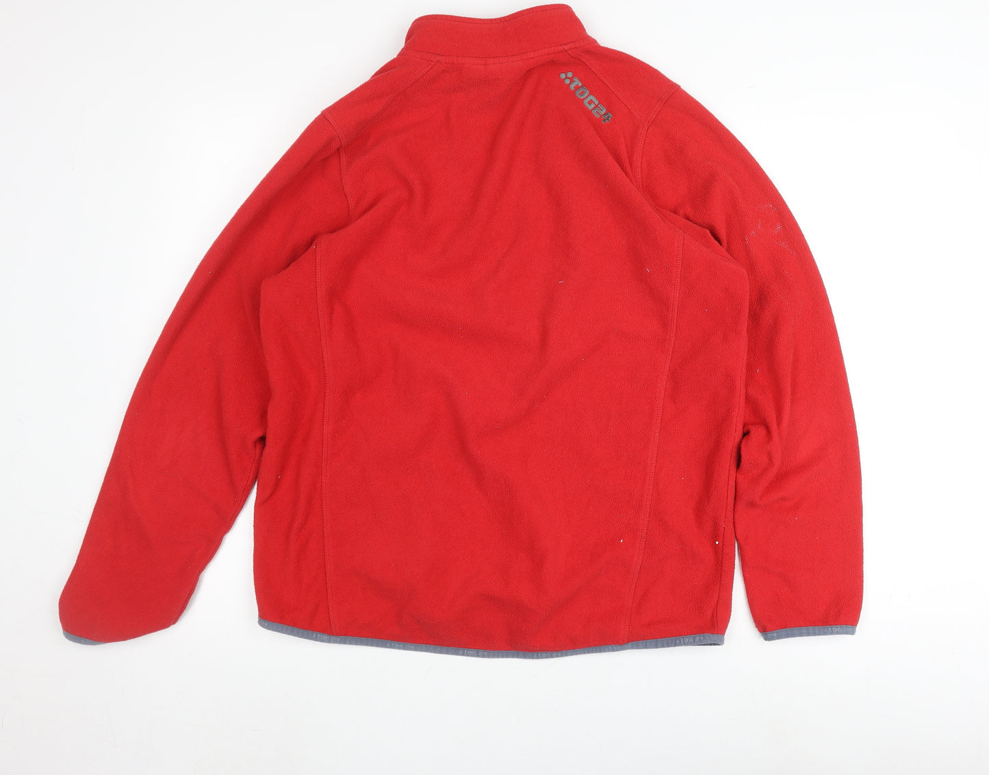 TOG24 Women's Red Fleece Henley Sweatshirt M