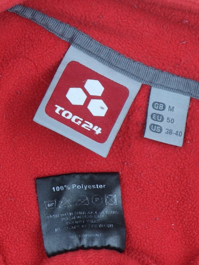 TOG24 Women's Red Fleece Henley Sweatshirt M