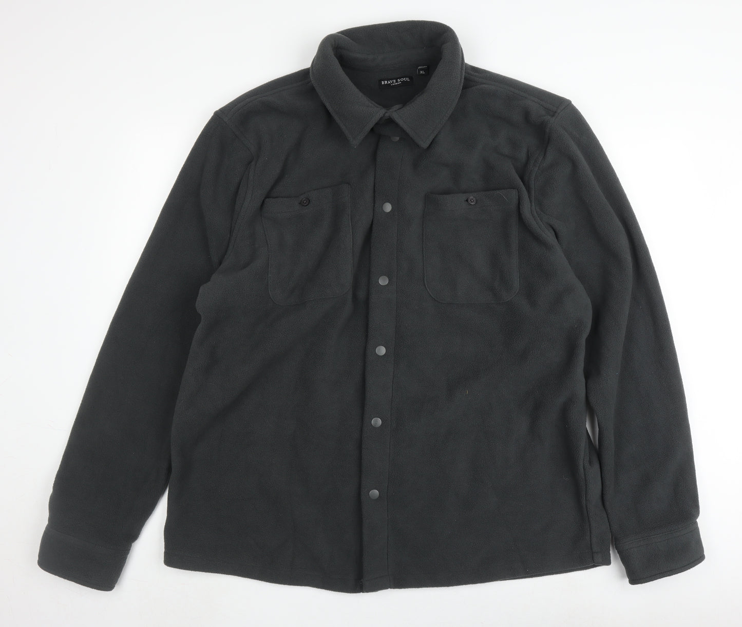 Brave Soul Men's Black XL Fleece Jacket