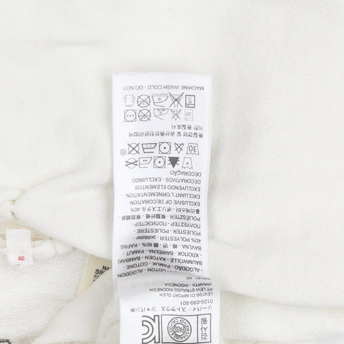 Levi's Women's Ivory Full Zip Hoodie - Size M Casual Wear