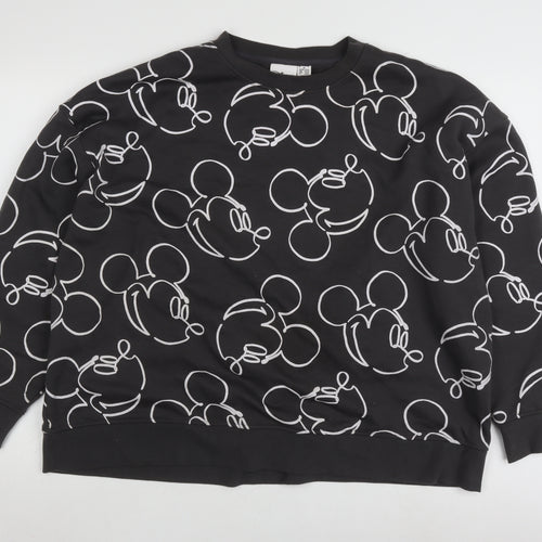 Disney Women’s Black XL Pullover Sweatshirt - Mickey