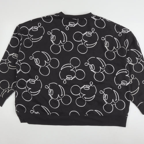Disney Women’s Black XL Pullover Sweatshirt - Mickey