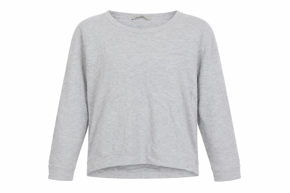 Front view of Oasis Women's Grey L Pullover Sweatshirt - Casual & Chic