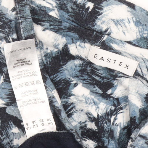 Eastex Women's Blue Long Sleeve Abstract Top Size 10
