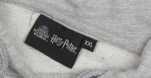 Harry Potter Unisex Grey 2XL Pullover Hoodie