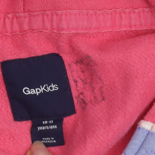 Gap Pink Full Zip Hoodie for Girls, 10-11 Years