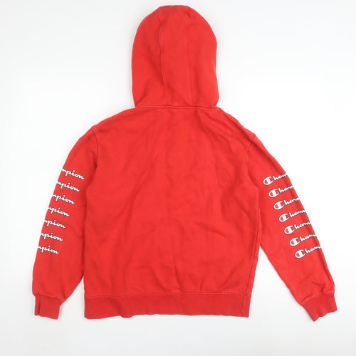 Champion Red Pullover Hoodie Women Small