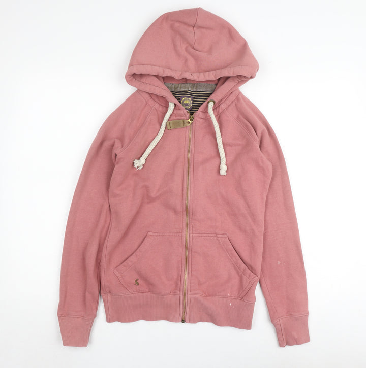 Joules Women's Pink Full Zip Hoodie Size 8