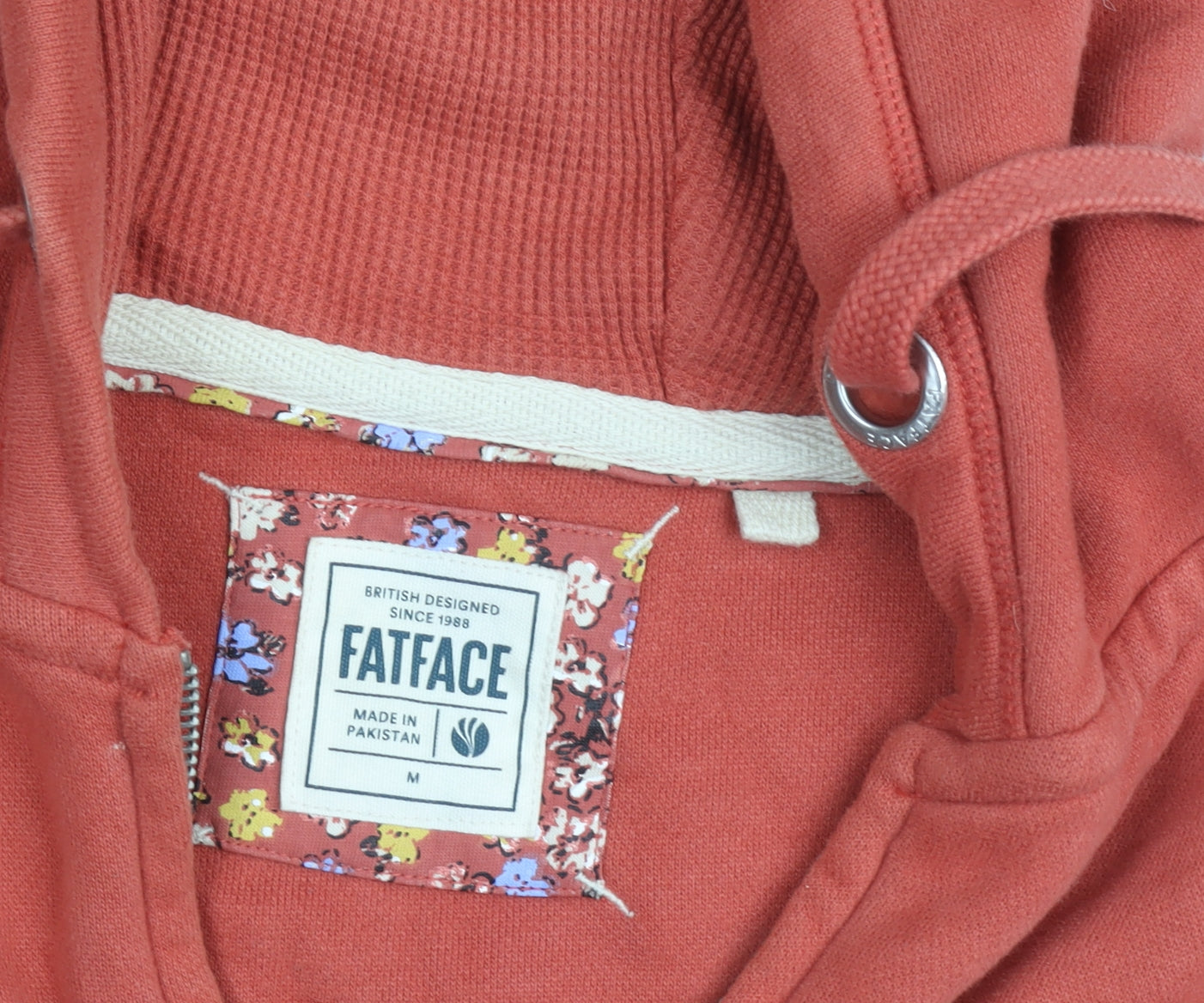 FatFace Men's Red Full Zip Hoodie M Comfortable Fleece