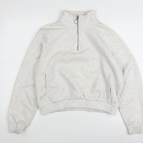 Slazenger Women's Ivory 1/4 Zip Sweatshirt - Size 14