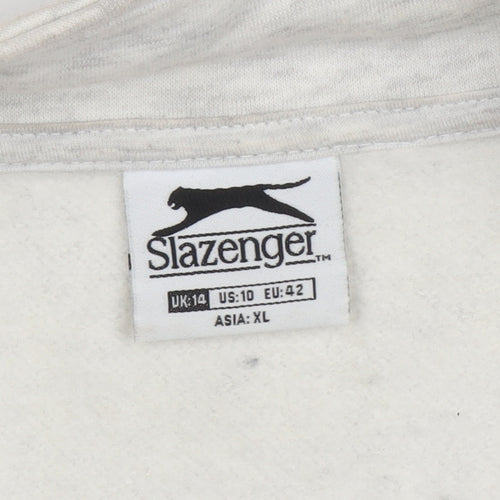 Slazenger Women's Ivory 1/4 Zip Sweatshirt - Size 14
